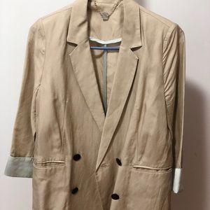 Beige light blazer jacket